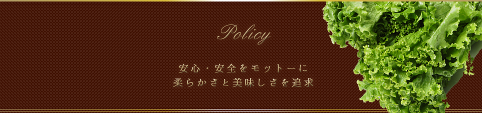 安心安全をモットーに柔らかさと美味しさを追及